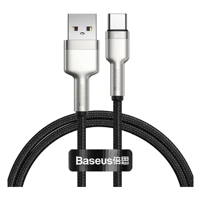 Kabel USB-C Baseus Cafule, 66 W, 1 m (černý)