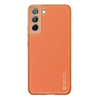 Dux Ducis Yolo elegantní obal z eko kůže Samsung Galaxy S22+ (S22 Plus) oranžový