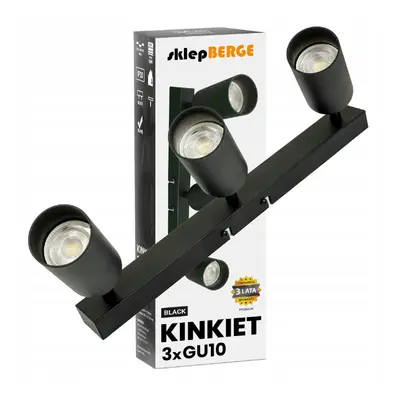 Stropní bodové svítidlo LED VIKI-X 3x GU10 - černé