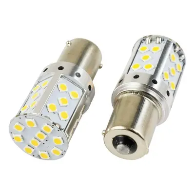 Auto LED žárovka BA15S 35 SMD 3030 CANBUS PY21W oranžová