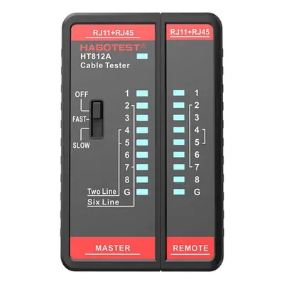 Habotest HT812A Tester síťových kabelů RJ11 / RJ45