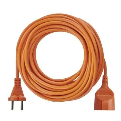 Dvoužilový pohyblivý přívod 20 m / 1 zásuvka / oranžový / PVC / 230 V / 1,5 mm2