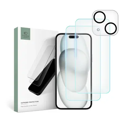 Tech-Protect Supreme Set pro iPhone 15 2x tvrzené sklo na displej / tvrzené sklo na fotoaparát