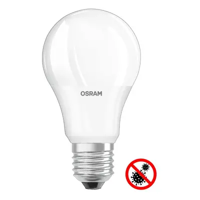 LED žárovka E27 A60 8,5W = 60W 806lm 6500K Studená 200° OSRAM Antibakteriální