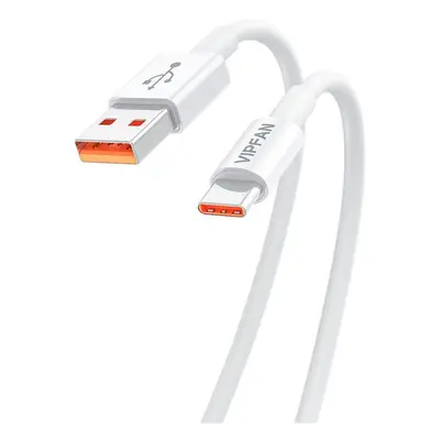 Kabel USB na USB-C Vipfan X17, 6A, 1,2 m (bílý)