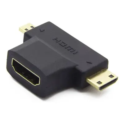 HA-3 | Adaptér HDMI na Mini HDMI a Micro HDMI | 4K | 3D černá