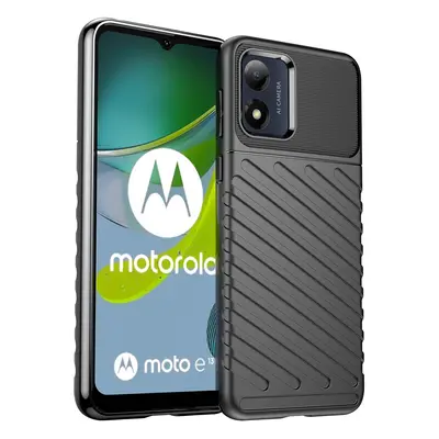 Thunder Case Motorola Moto E13 silikonové pancéřové pouzdro černé