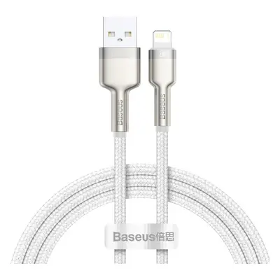 Kabel USB-Lightning Baseus Cafule, 2,4 A, 1 m (bílý)