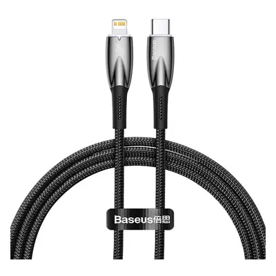 Kabel USB-C na Lightning Baseus Glimmer, 20 W, 1 m (černý)