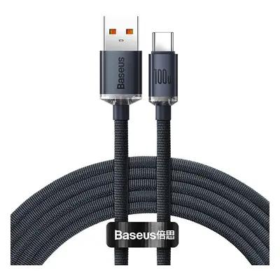 Kabel Baseus Crystal Shine USB na USB-C, 100 W, 1,2 m (černý)