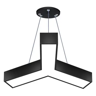 LPL-001 | Závěsné LED stropní svítidlo 20W | tvar Y | hliník | CCD nebliká | Φ60x10x6 černá