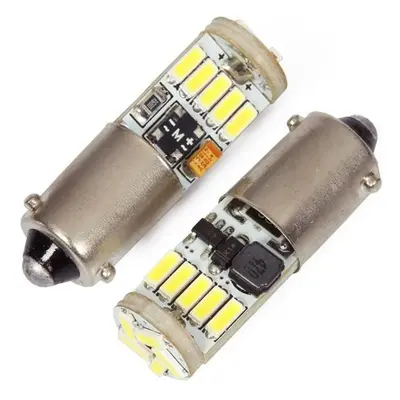 Auto LED žárovka BA9S 15 SMD 4014 bez polarity H6W