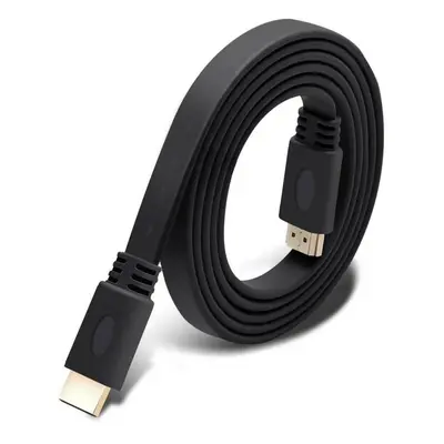 HDB-18M | Plochý kabel HDMI 1.4 | 3D | 1080p FULL HD @ 60 Hz černá