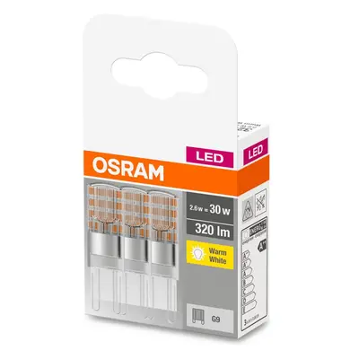 3PAK LED žárovka LED G9 corn 2,6W = 30W 320lm 2700K Teplá OSRAM Base