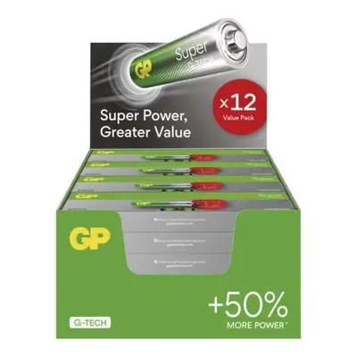 Alkalická baterie GP Super AA (LR6), 288 ks, display box