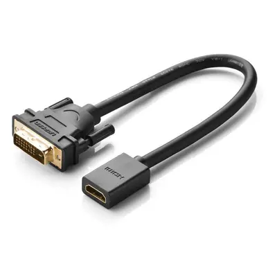 Adaptér DVI na HDMI UGREEN 20118, 15 cm (černý)