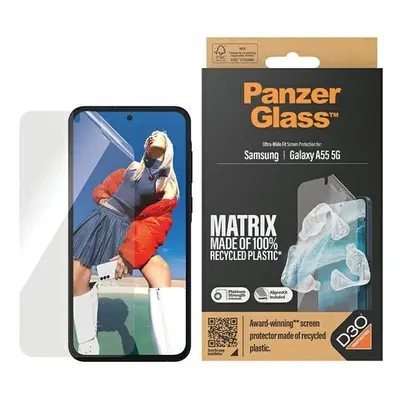 PanzerGlass Matrix Ultra-Wide Fit fólie s polohovacím zařízením pro Samsung Galaxy A55 5G