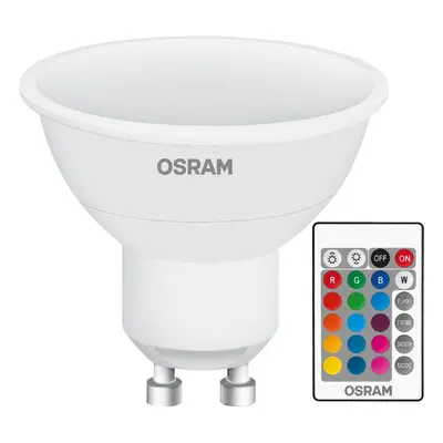 LED žárovka GU10 4,5W = 25W 250lm RGBW 120° OSRAM Star Ovladač