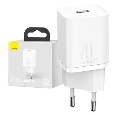 Baseus Super Si Quick Charger 1C 20W síťová nabíječka (bílá)