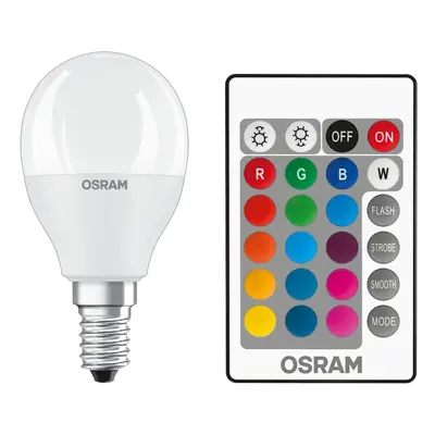 LED žárovka LED E14 P45 5,5W = 40W 470lm RGBW 200° OSRAM Star + Ovladač