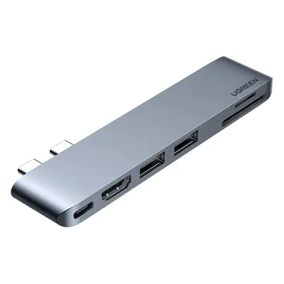 UGREEN CM380 adaptér USB-C 6 v 1 pro MacBook Air / Pro (šedý)