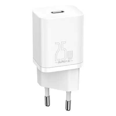 Baseus Super Si Quick Charger 1C 25W síťová nabíječka (bílá)