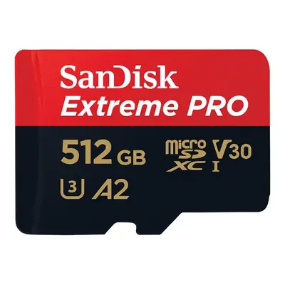 Paměťová karta SANDISK EXTREME PRO microSDXC 512GB 200/140 MB/s UHS-I U3 (SDSQXCD-512G-GN6MA)