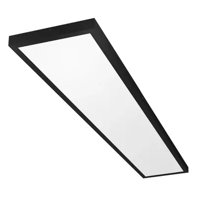 LED stropní panel | Přisazený plafond 120x30cm | 60W, 6000lm | Černá