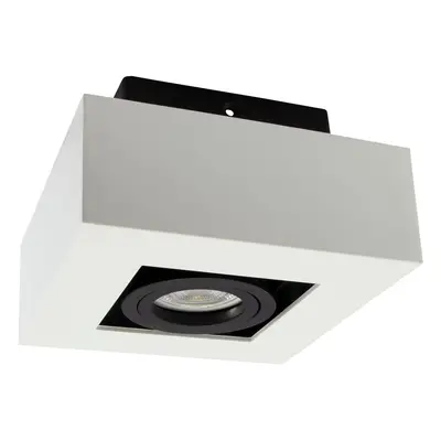 MIRORA GU10 SURFACE GU10 250V IP20 145X145X85MM Bílá Černá SQUARE ADJUSTABLE SPOT