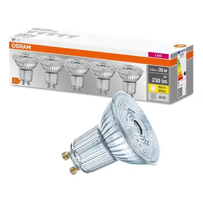 5PAK LED žárovka LED GU10 2,3W = 35W 230lm 2700K Teplá 36° OSRAM Base