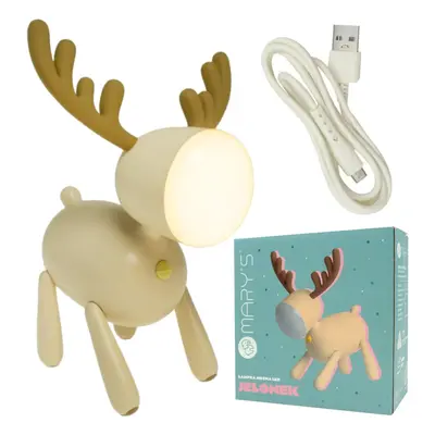 Dětská LED noční lampa DEER béžová