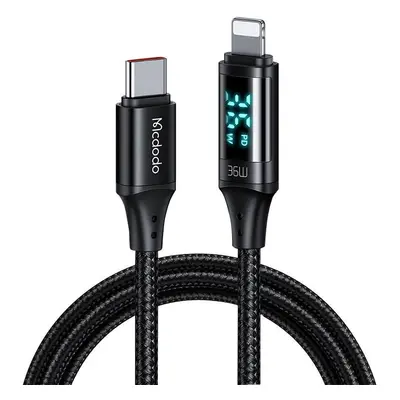 Kabel USB-C na Lightning Mcdodo CA-1030, 36W, 1,2 m (černý)