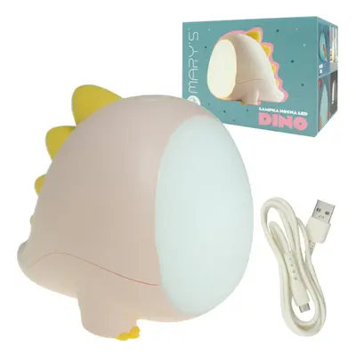 Dětská noční LED lampa DINO RŮŽOVÁ