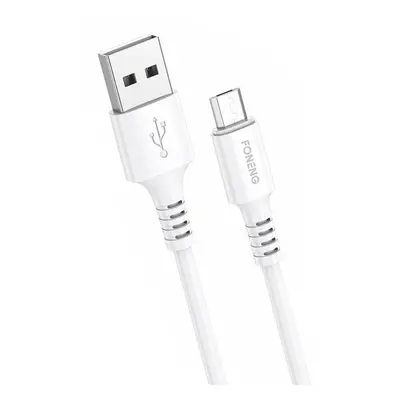 Kabel USB-Micro USB Foneng X85 3A Quick Charge, 1 m (bílý)