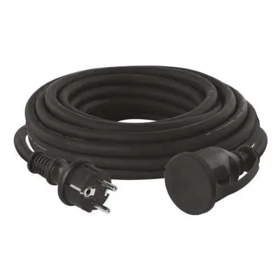 Venkovní prodlužovací kabel 10 m / 1 zásuvka / černý / guma-neopren / 250 V / 2,5 mm2