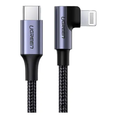 Úhlový kabel Lightning na USB-C 2.0 UGREEN US305, 3A, 1,5 m