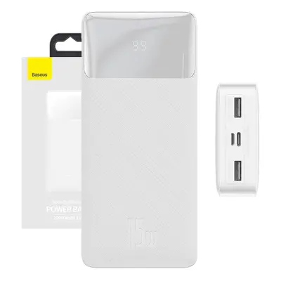 Powerbanka Baseus Bipow 20000mAh, 2xUSB, USB-C, 15W (bílá)