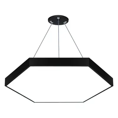 LPL-003 | Závěsné LED stropní svítidlo 80W | šestiúhelník plný | hliník | CCD nebliká | Φ80x6 če