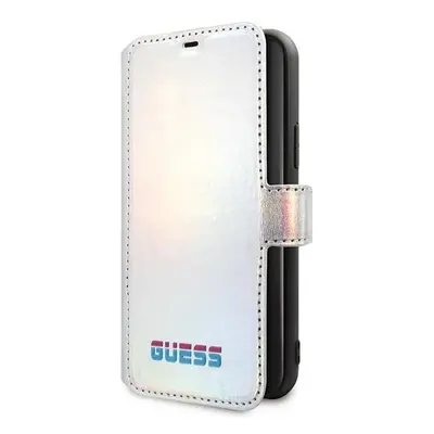 Pouzdro Guess Iridescent pro iPhone 11 Pro - stříbrné