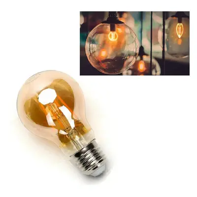 LED žárovka E27 4W 4xCOB Filament 440lm AMBER, ULTRA TEPLÁ BÍLÁ