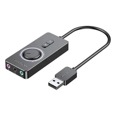 Externí zvuková karta USB 2.0 Vention CDRBF 1m (černá)