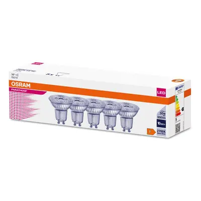 5PAK LED žárovka LED GU10 4,3W = 50W 350lm 2700K Teplá 36° OSRAM Parathom