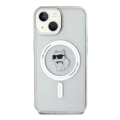 Pouzdro Karl Lagerfeld IML Choupette MagSafe pro iPhone 12 / 12 Pro - transparentní