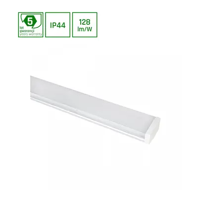 LIMEA PRISMATICA 1200MM 40W Neutrální bílá 230V 100DEG IP44 IK10 1200X110X60MM 5Y WARRANTY