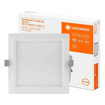 Panel LED Vestavný zápustný 18W 4000K DOWNLIGHT Slim SQ210 LEDVANCE čtvercový