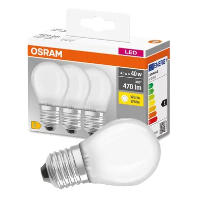 3PAK LED žárovka LED E27 P45 4W = 40W 470lm 2700K Teplá 300° OSRAM