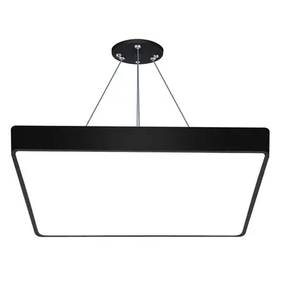 LPL-009 | Závěsné LED stropní svítidlo 50W | náměstí plné | hliník | CCD nebliká | 56x56x6 černá