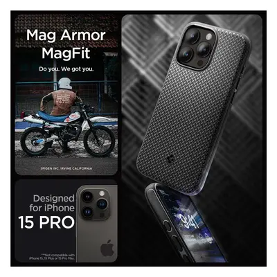 Spigen Mag Armor pouzdro s MagSafe pro iPhone 15 Pro - matně černé