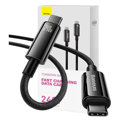 Kabel USB-C na USB-C Baseus Tungsten Gold 240W 3m (černý)