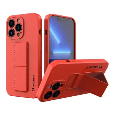 Wozinsky Kickstand Case silikonové pouzdro se stojánkem iPhone 13 Pro Max červené